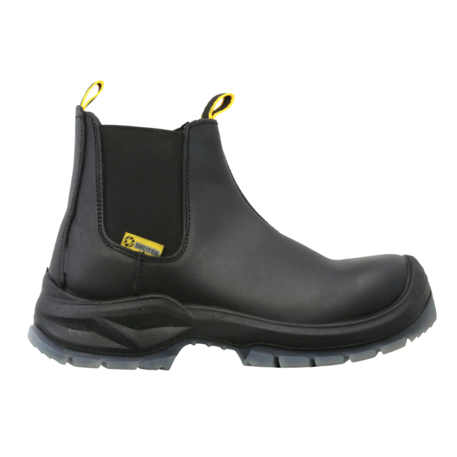 Botín Industrial , Marca Triples Pro, Piel Negro, Modelo 504