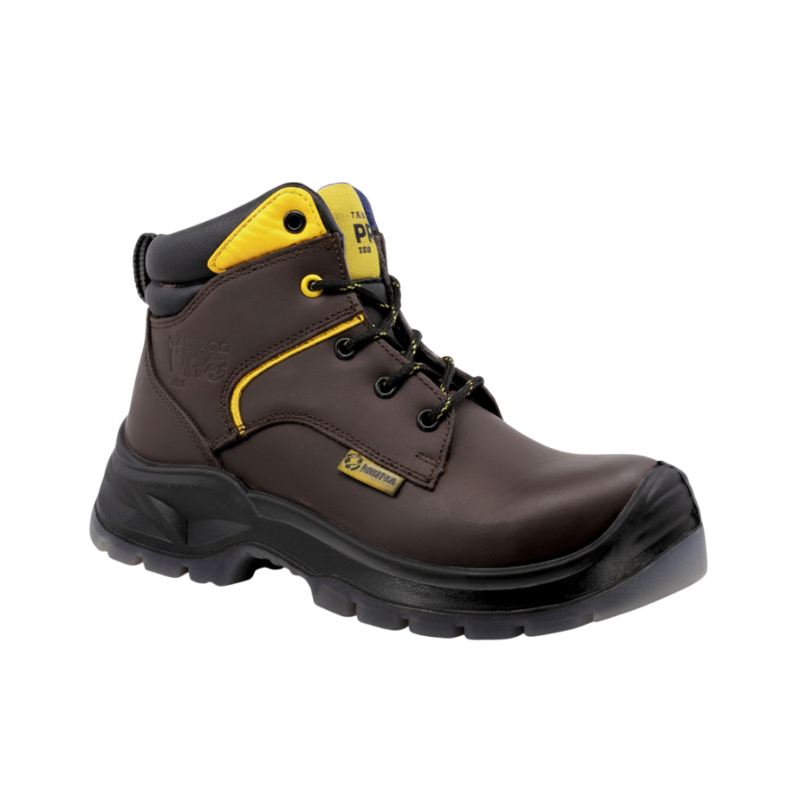 Calzado Industrial Tipo Borceguí, Marca Triples Pro,  Modelo 501 Café